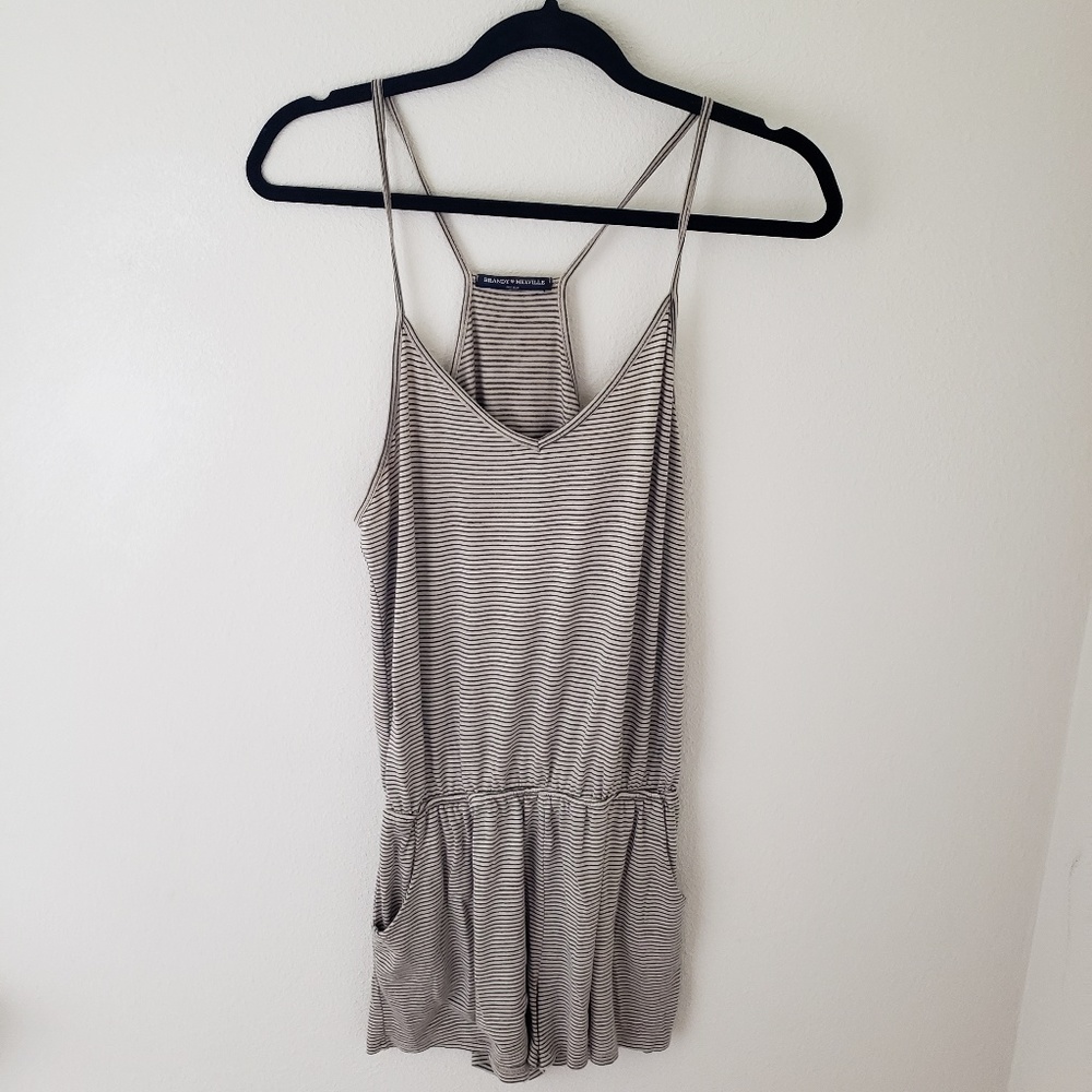 BRANDY MELVILLE Stripe Tank Romper